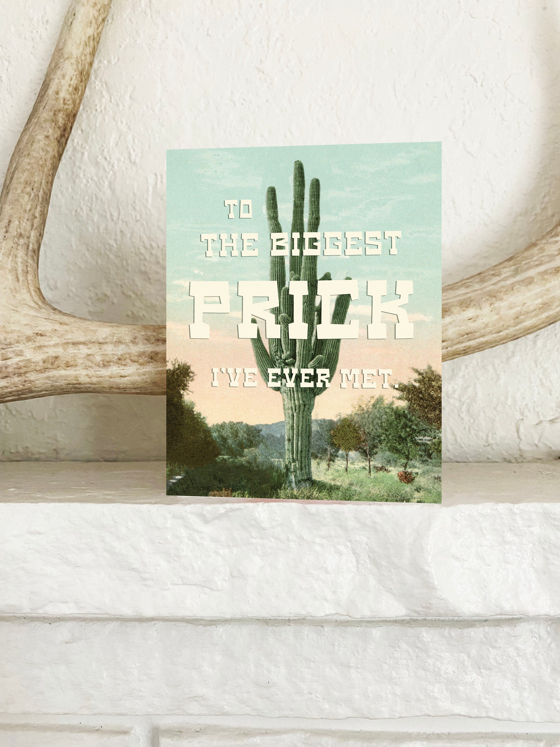 Biggest Prick Ever Funny Cactus Greeting Card – The Coin Laundry Print Shop