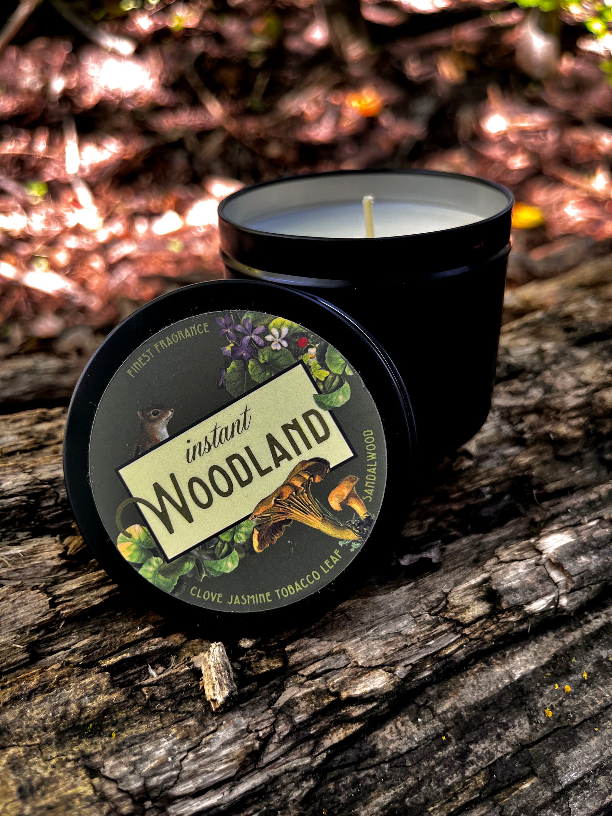 Instant Woodland Scented Candle Tin - NEW 8oz Size – The Coin Laundry Print  Shop
